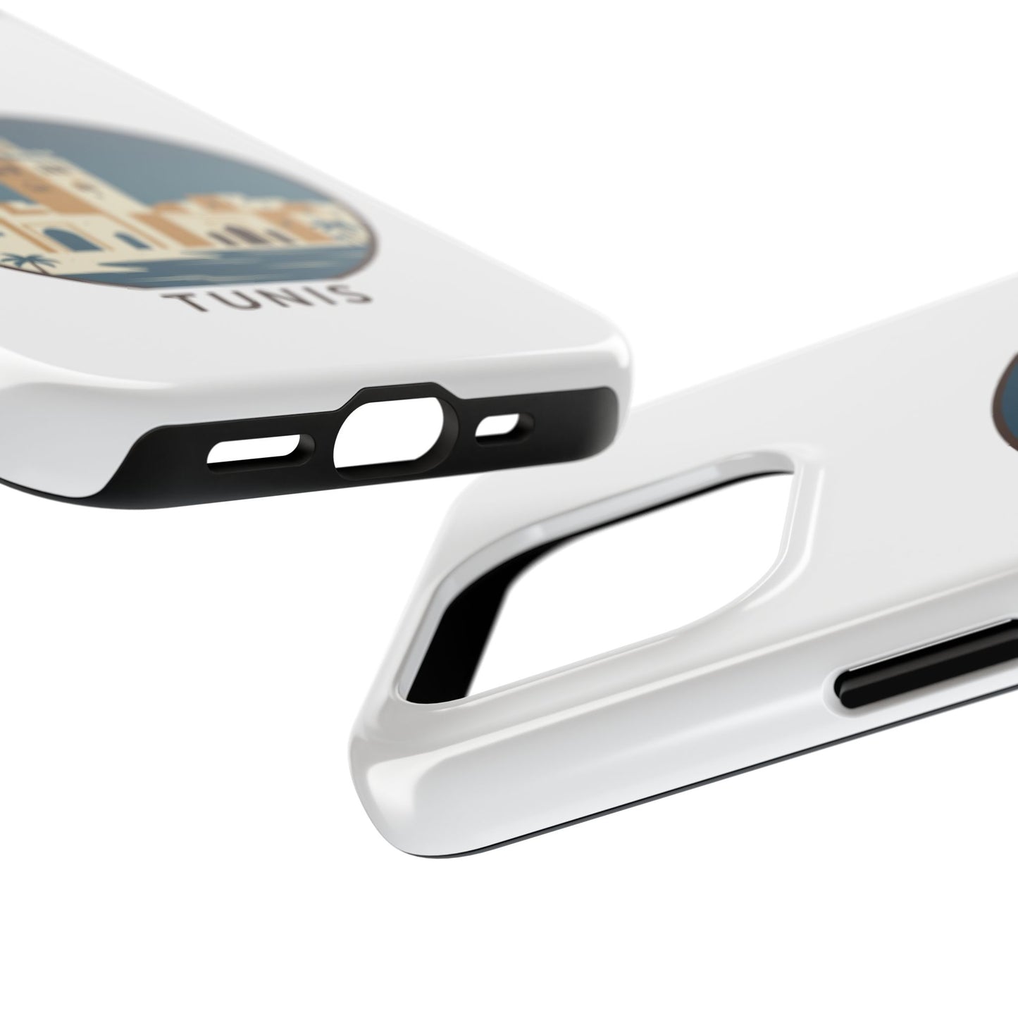 Coque de téléphone motif paysage urbain de Tunis — Coque de protection résistante pour iPhone