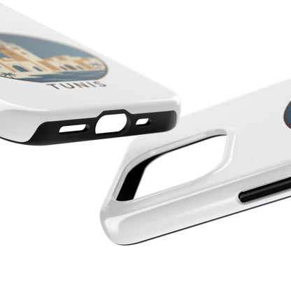 Coque de téléphone motif paysage urbain de Tunis — Coque de protection résistante pour iPhone