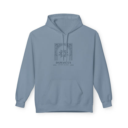 Damascus Heritage Hoodie — Minimal Middle Eastern Motif