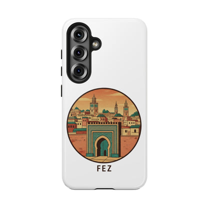 Étui de téléphone résistant Fez City — Étui de téléphone de voyage motif arche marocaine