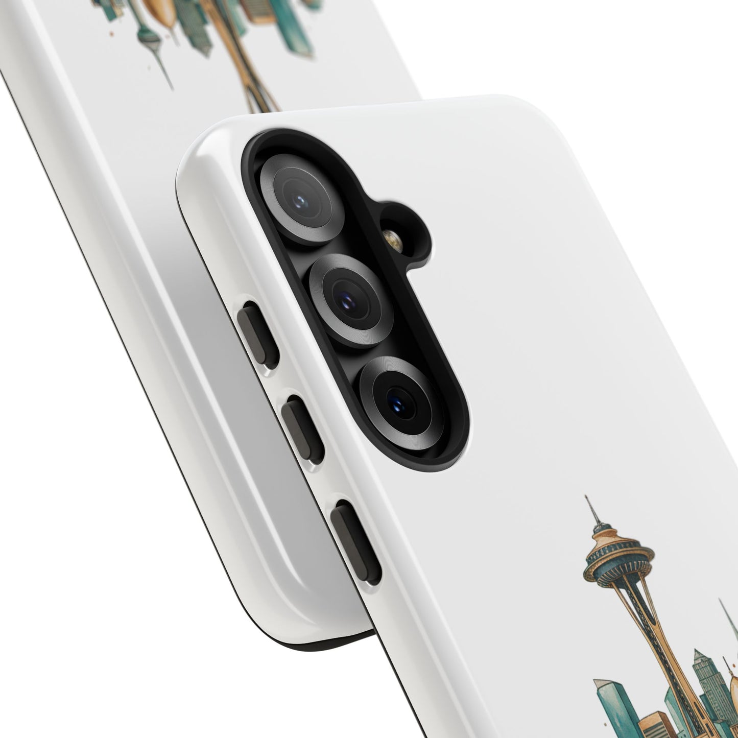 Coque de téléphone résistante Doha x Seattle Skyline — Protection pour téléphone inspirée de la ville
