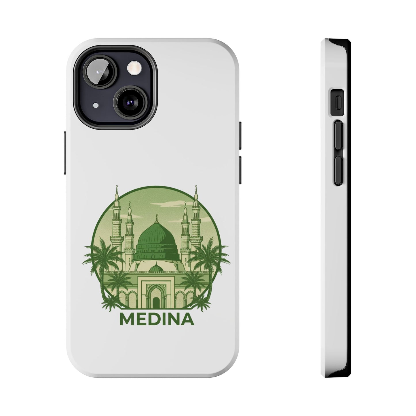 Medina Mosque Tough Phone Case – Islamic Landmark Green Phone Cover