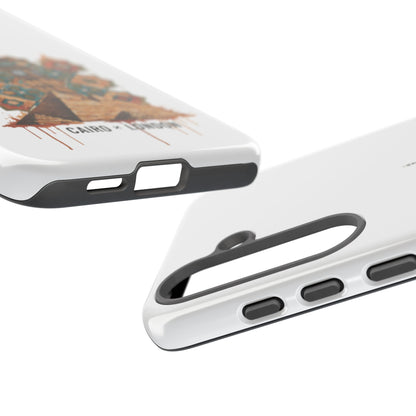 Cairo × London Phone Case — Vintage Mosaic Pyramids & Big Ben Travel Design