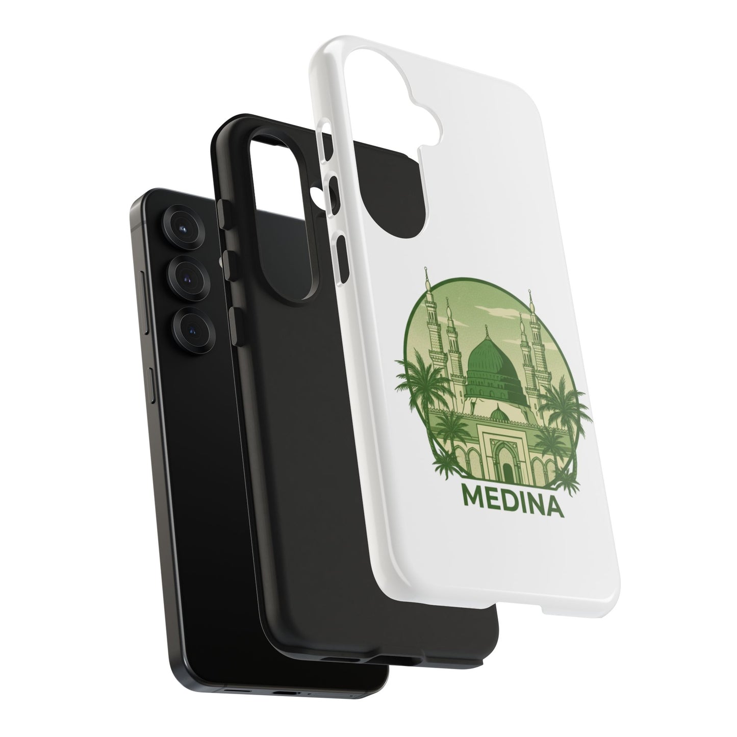 Medina Mosque Tough Phone Case – Islamic Landmark Green Phone Cover