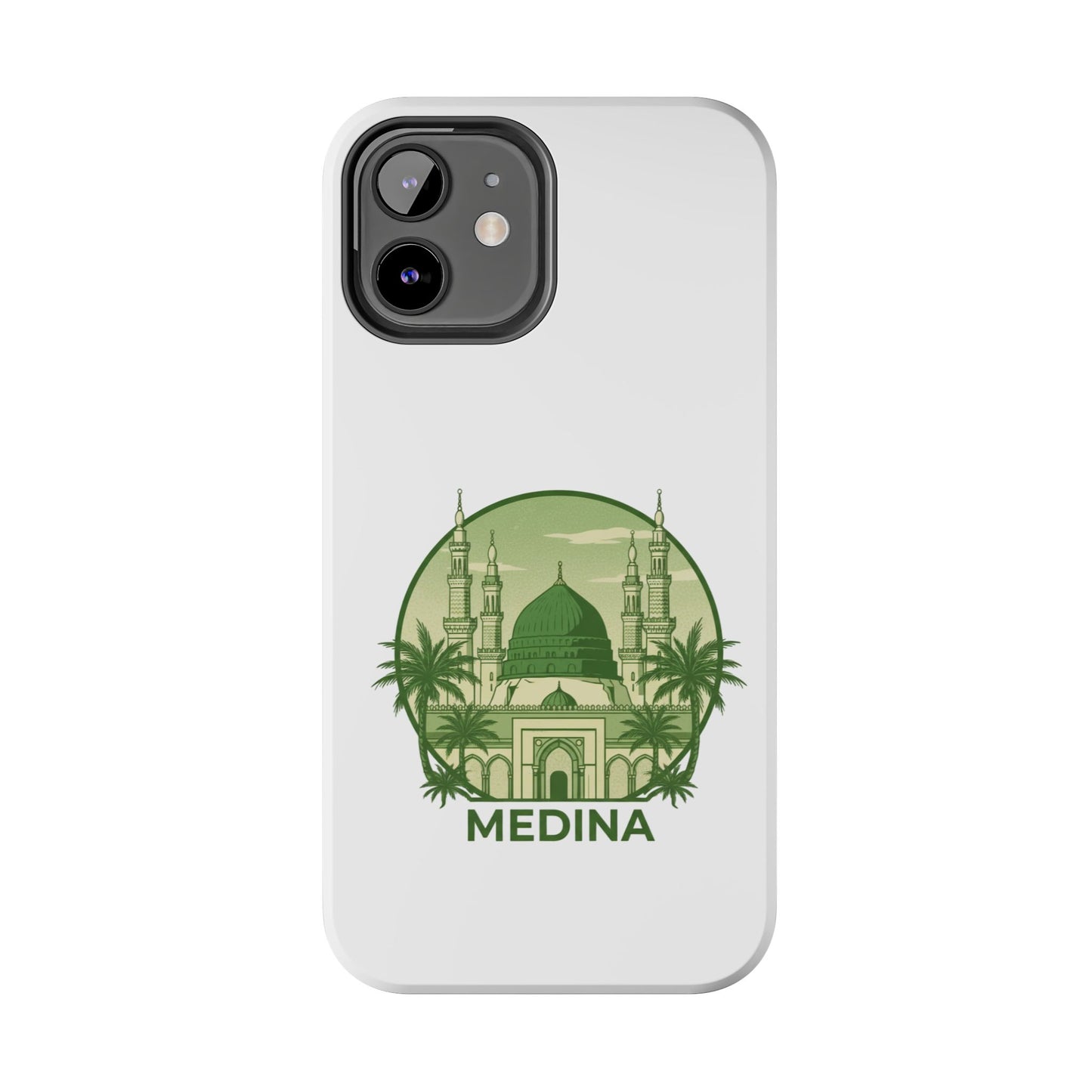 Medina Mosque Tough Phone Case – Islamic Landmark Green Phone Cover