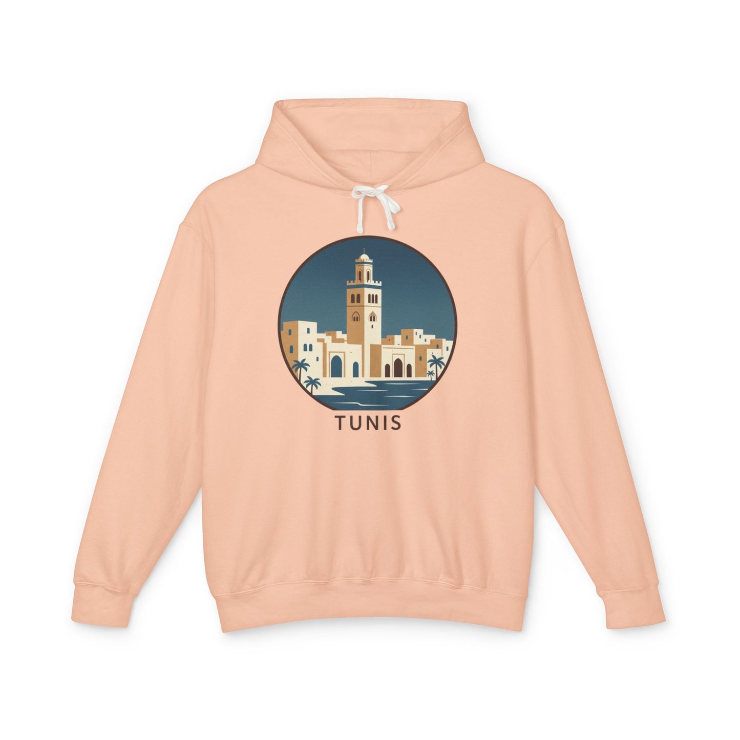 Tunis Skyline Hoodie — Minimalist Tunis Travel Sweatshirt