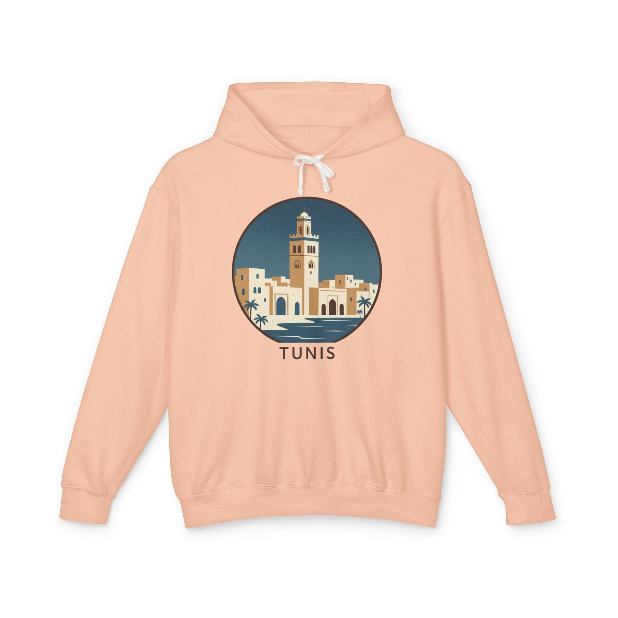 Tunis Skyline Hoodie — Minimalist Tunis Travel Sweatshirt