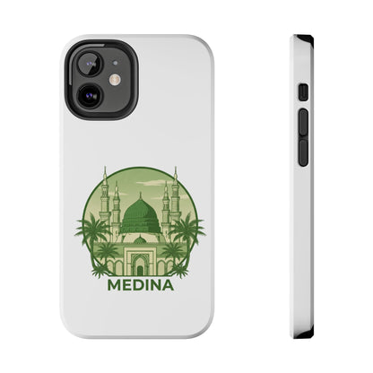 Medina Mosque Tough Phone Case – Islamic Landmark Green Phone Cover