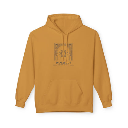 Damascus Heritage Hoodie — Minimal Middle Eastern Motif