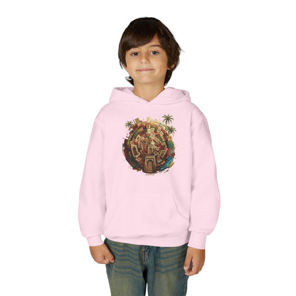 Youth Hoodie — Tropical Mini World Graphic Pullover