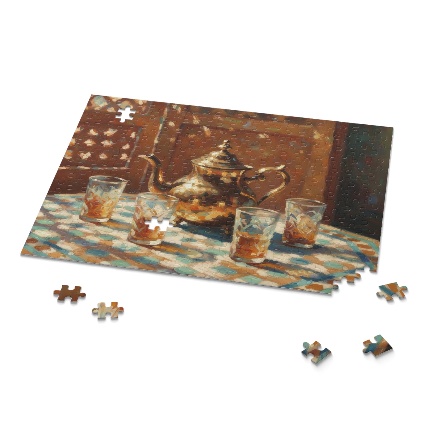 Moroccan Tea Set Puzzle — 120/252/500-Piece Decorative Jigsaw
