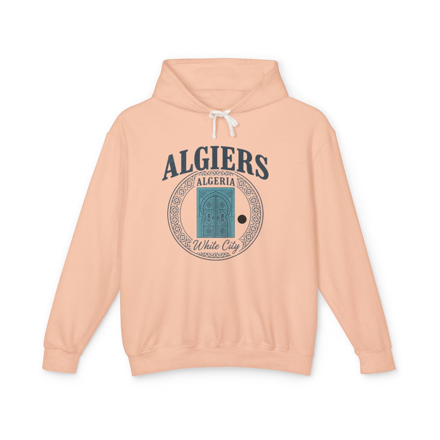 Algiers Algeria Vintage Door Hoodie — White City Travel Sweatshirt