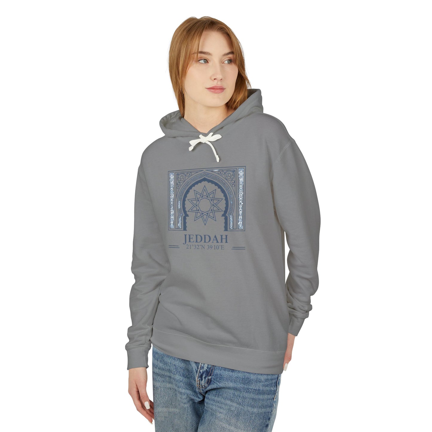 Jeddah Architectural Mandala Hoodie — Middle Eastern Travel Souvenir Sweatshirt