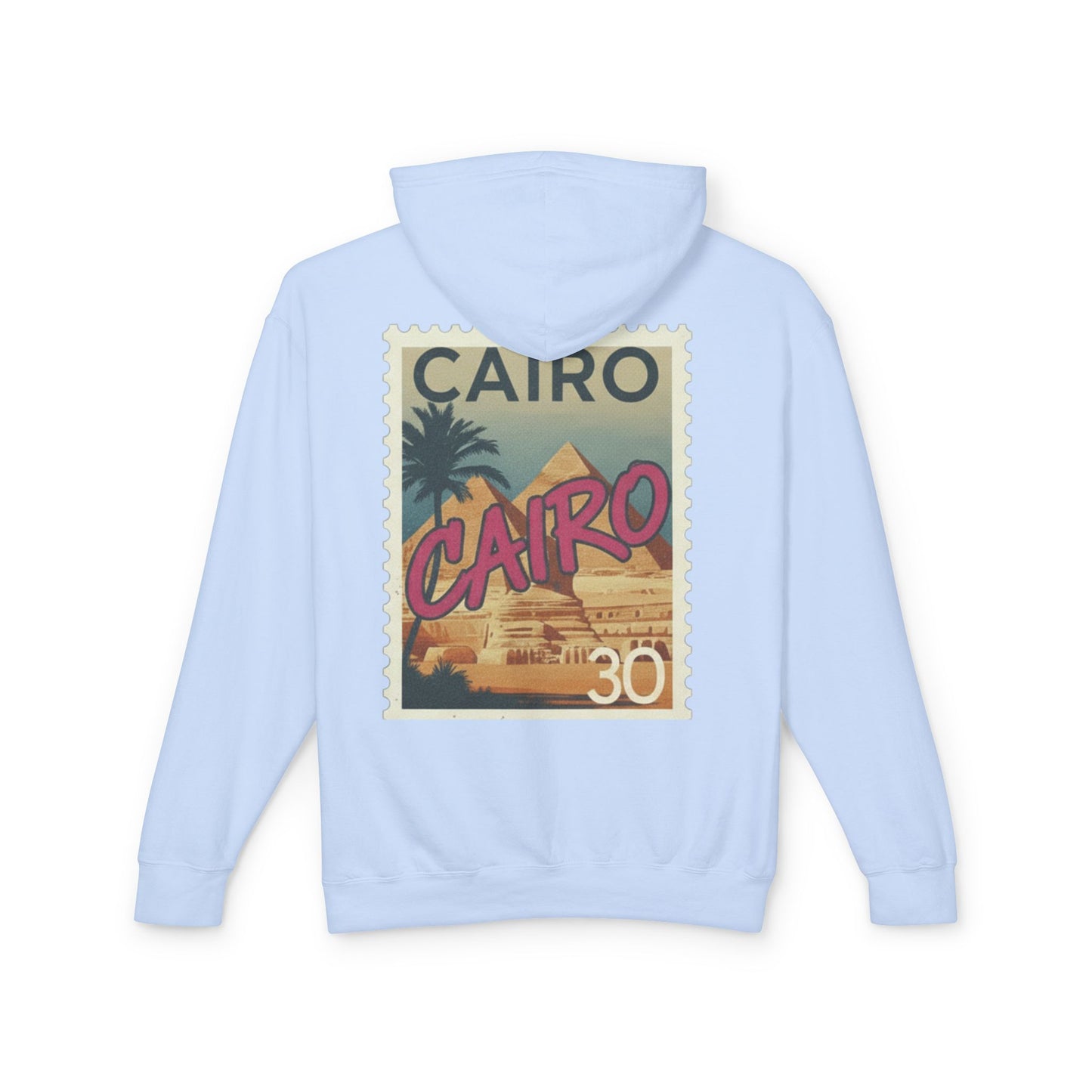 Cairo Vintage Postage Stamp Hoodie — Retro Egypt Travel Sweatshirt