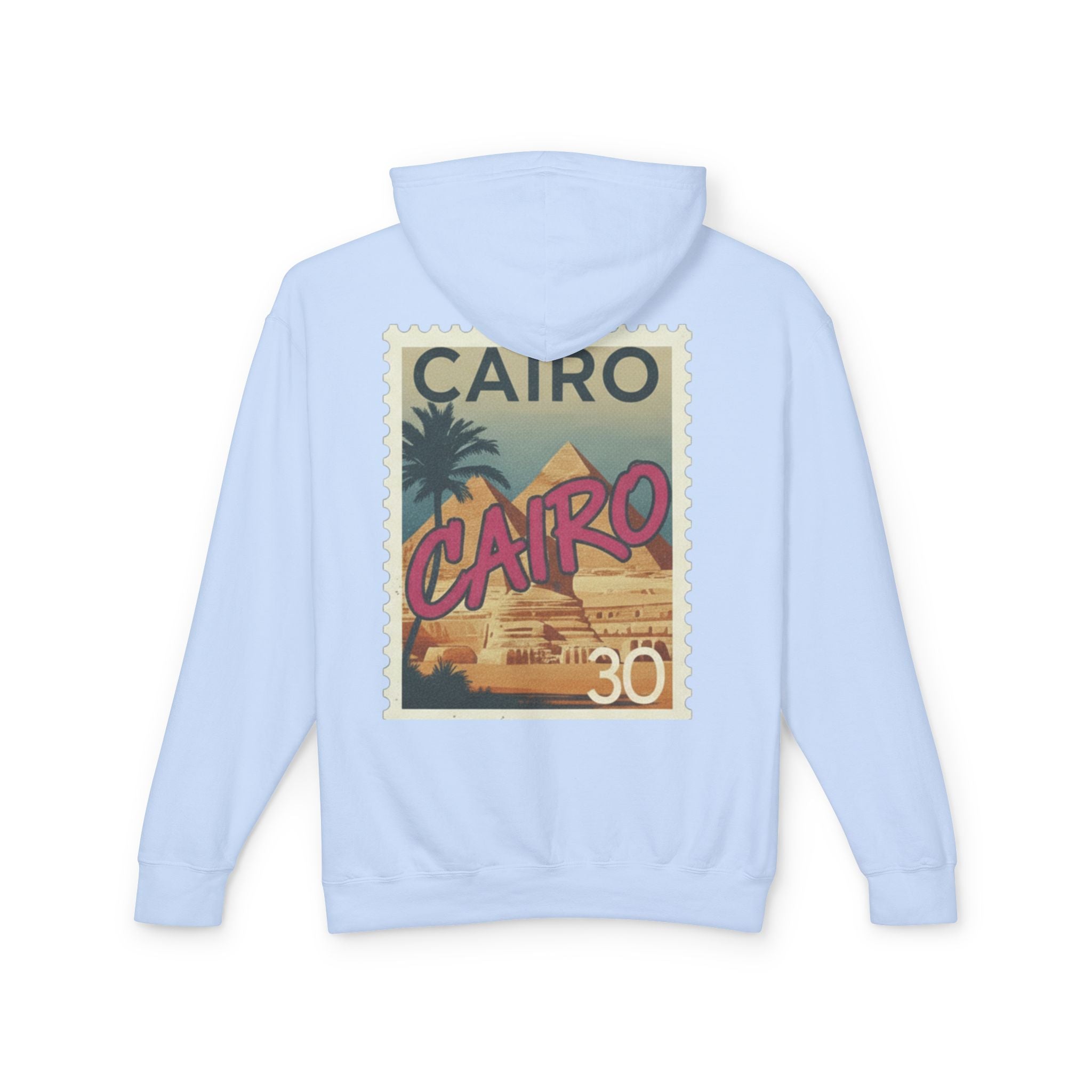 Cairo Vintage Postage Stamp Hoodie — Retro Egypt Travel Sweatshirt
