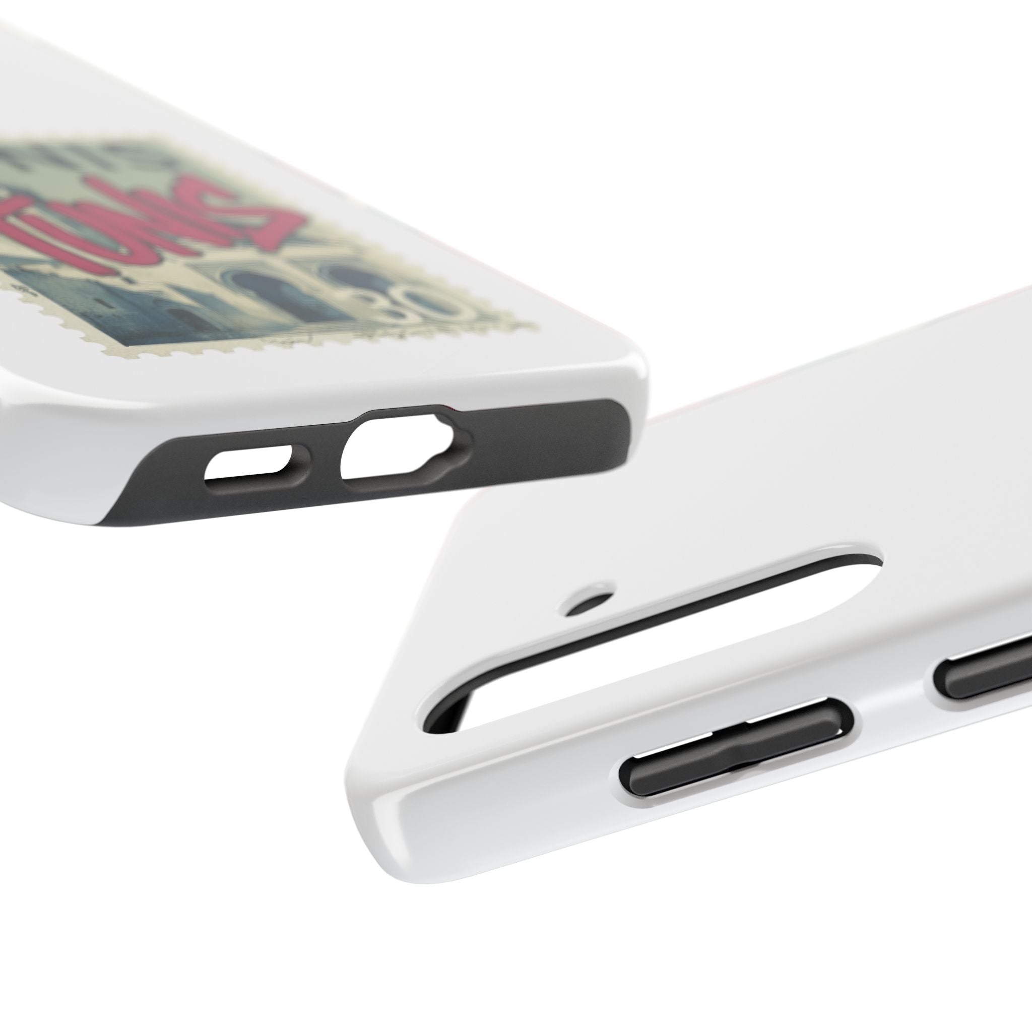 Tunis Vintage Stamp Tough Phone Case — Retro Tunisia Travel Phone Cover