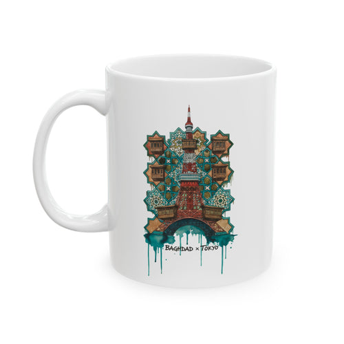 Mug en céramique Tokyo Landmark — Motifs illustrés de la pagode Asakusa et du Senso-ji (325 ml, 445 ml)