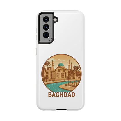Baghdad Illustrated Tough Phone Case — Vintage Middle East Cityscape Protective Cover
