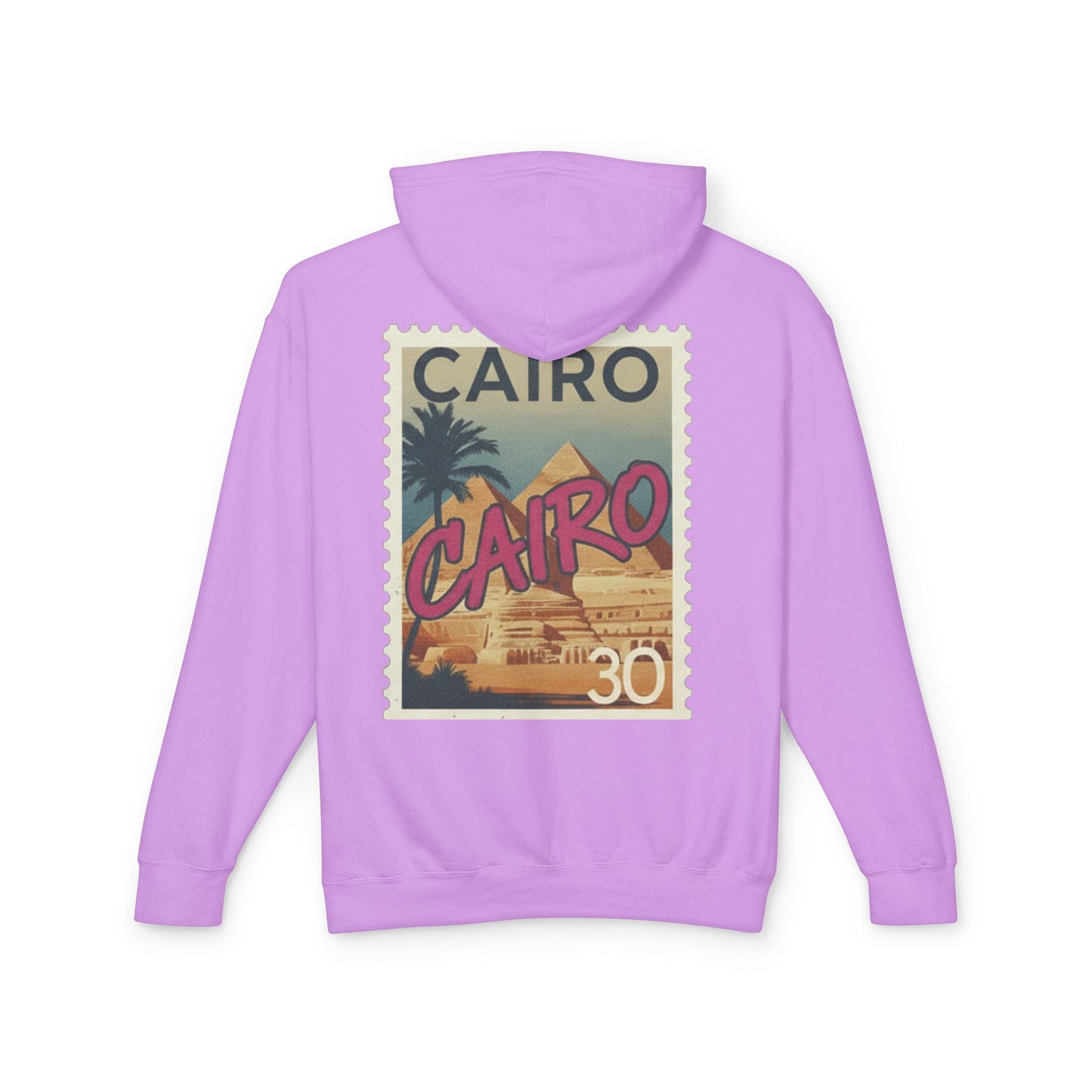Cairo Vintage Postage Stamp Hoodie — Retro Egypt Travel Sweatshirt