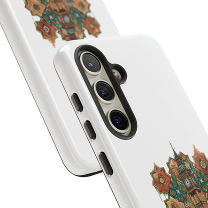 Cairo × London Phone Case — Vintage Mosaic Pyramids & Big Ben Travel Design