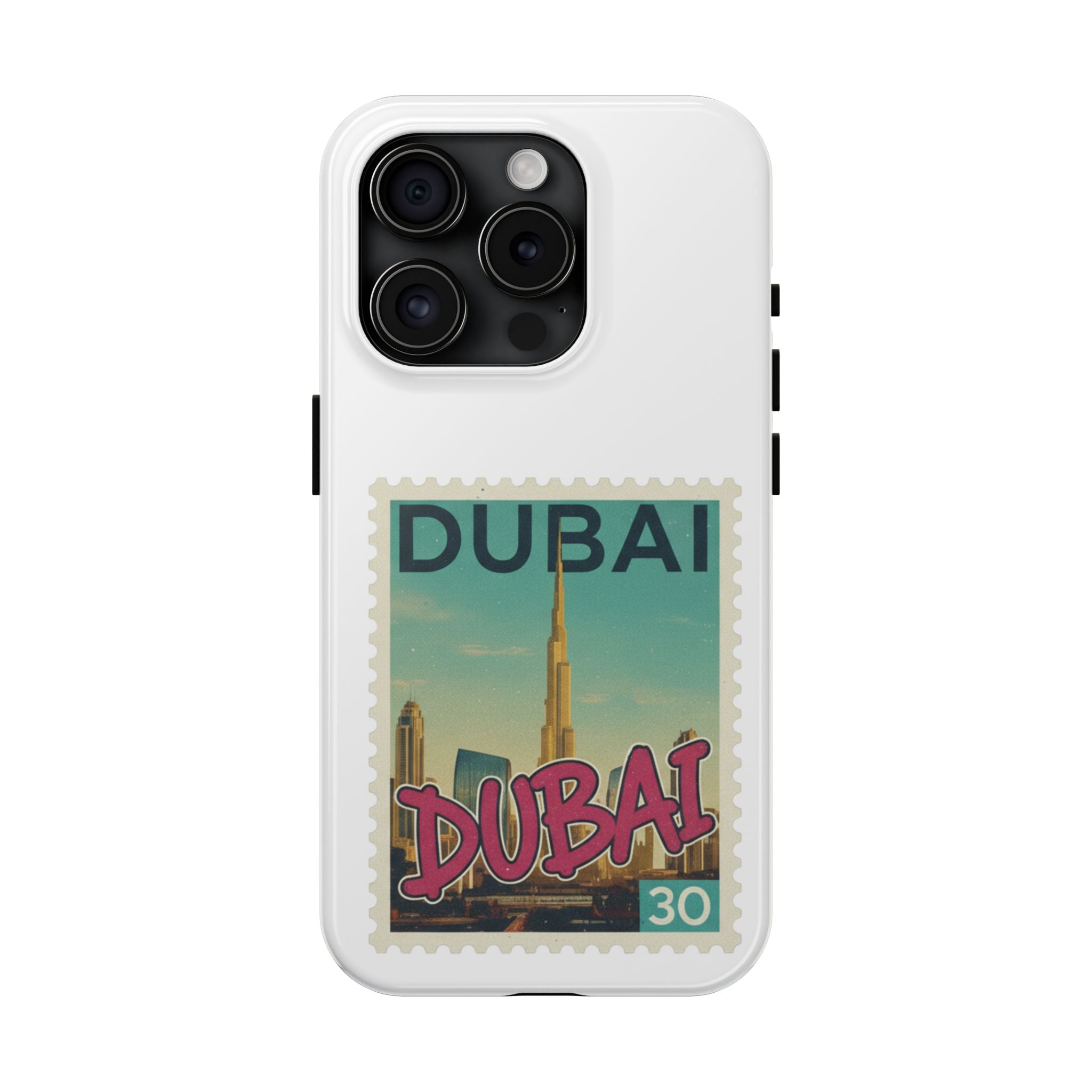 Dubai Postage Stamp Phone Case — Travel-Inspired Tough iPhone Case