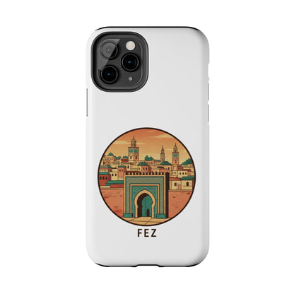 Étui de téléphone résistant Fez City — Étui de téléphone de voyage motif arche marocaine