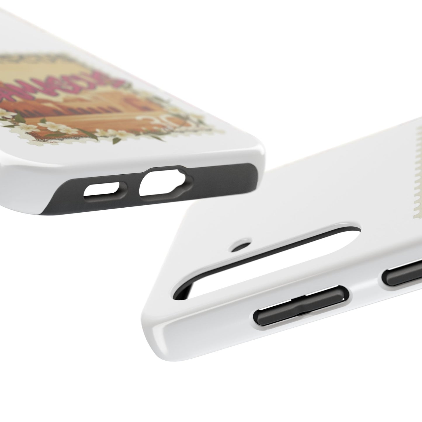 Étui de téléphone résistant à motif de timbres vintage Damas — Coque de téléphone rétro pour voyage