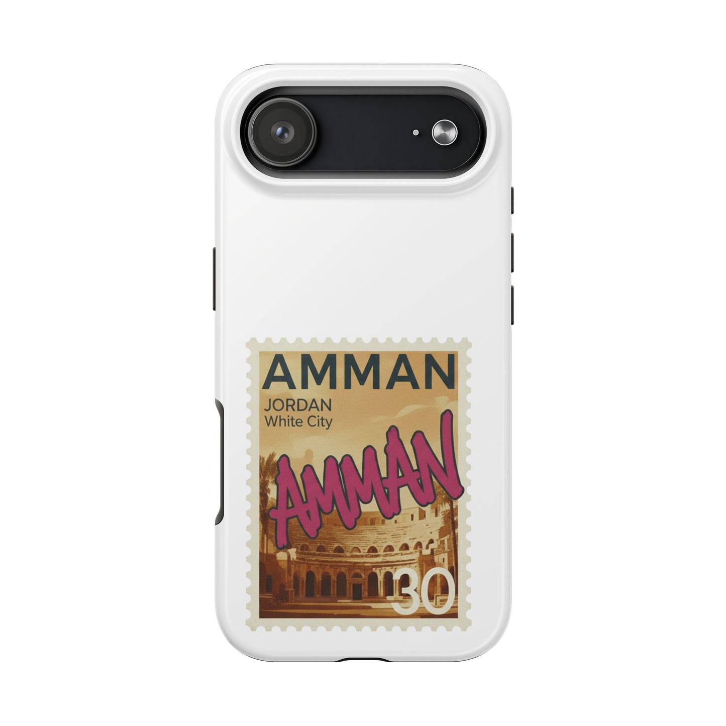 Amman Stamp Tough Phone Case — Jordan Travel Vintage Postage Design