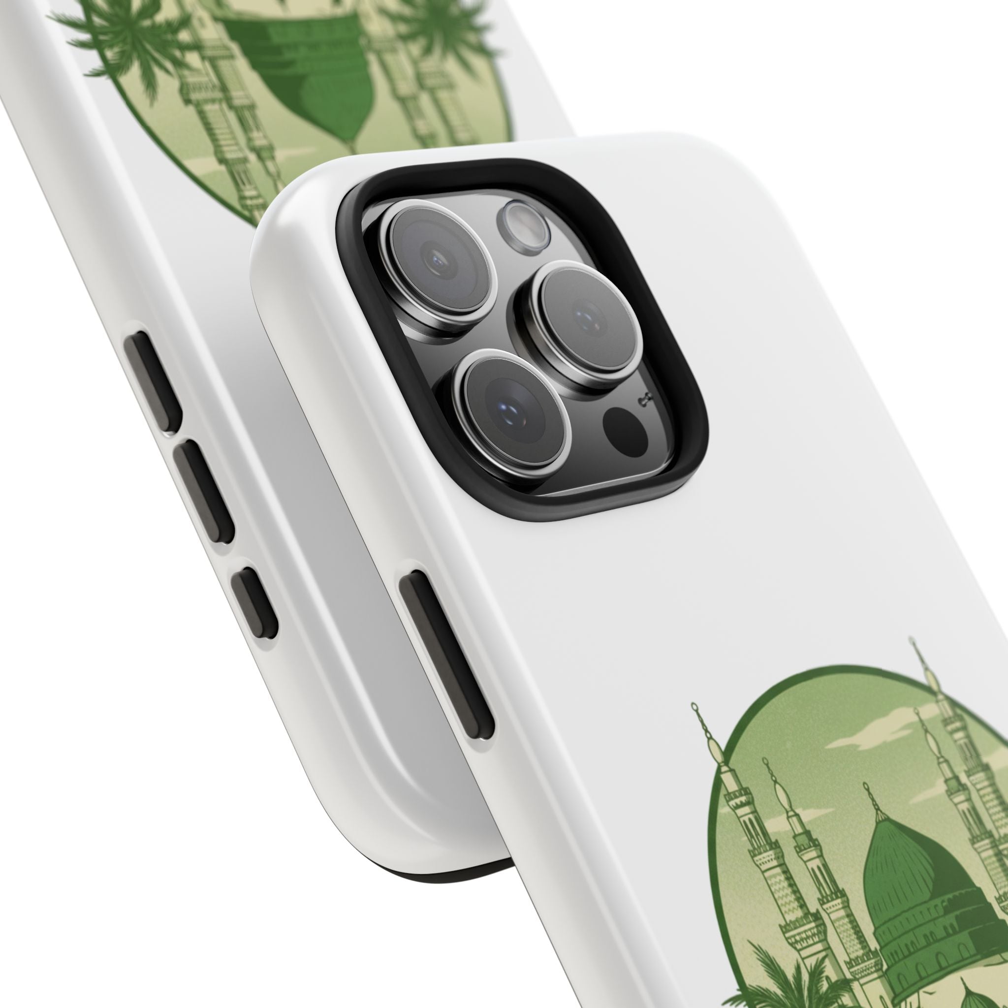 Medina Mosque Tough Phone Case – Islamic Landmark Green Phone Cover