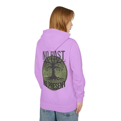 Tree of Roots Hoodie — "No Past No Present" Environmental Graphic Hoodie