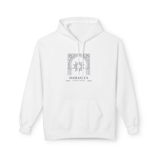 Damascus Heritage Hoodie — Minimal Middle Eastern Motif