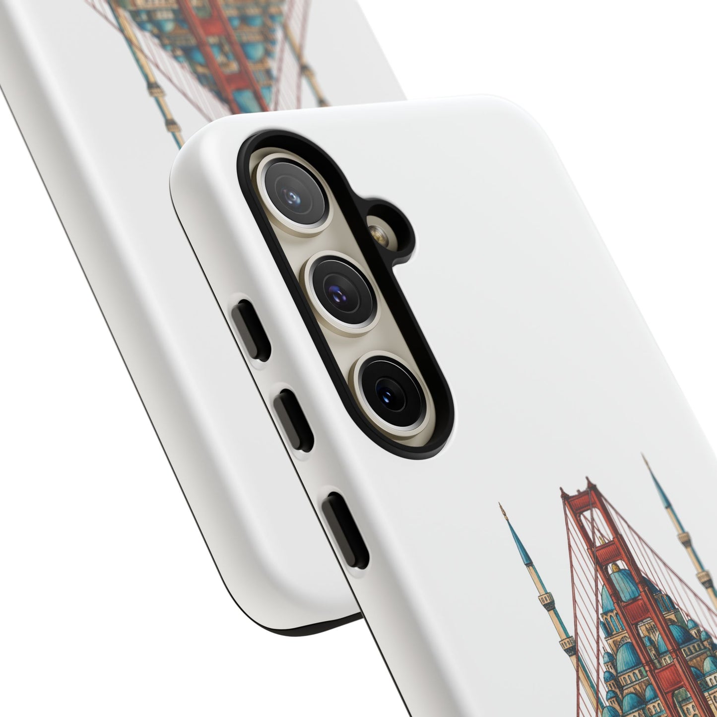 City Bridge Phone Case — Istanbul × San Francisco Illustrated Travel Design
