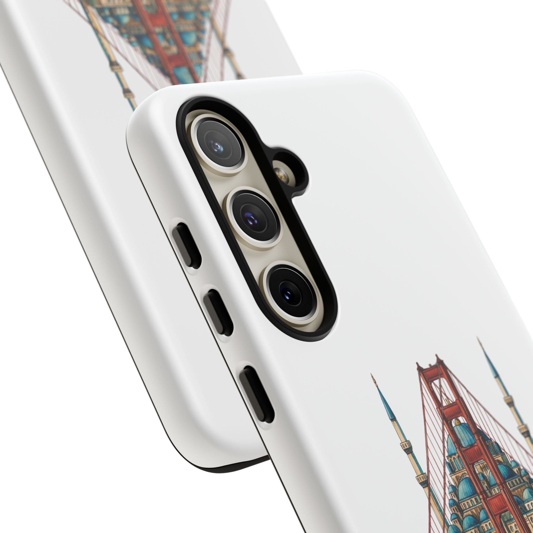City Bridge Phone Case — Istanbul × San Francisco Illustrated Travel Design
