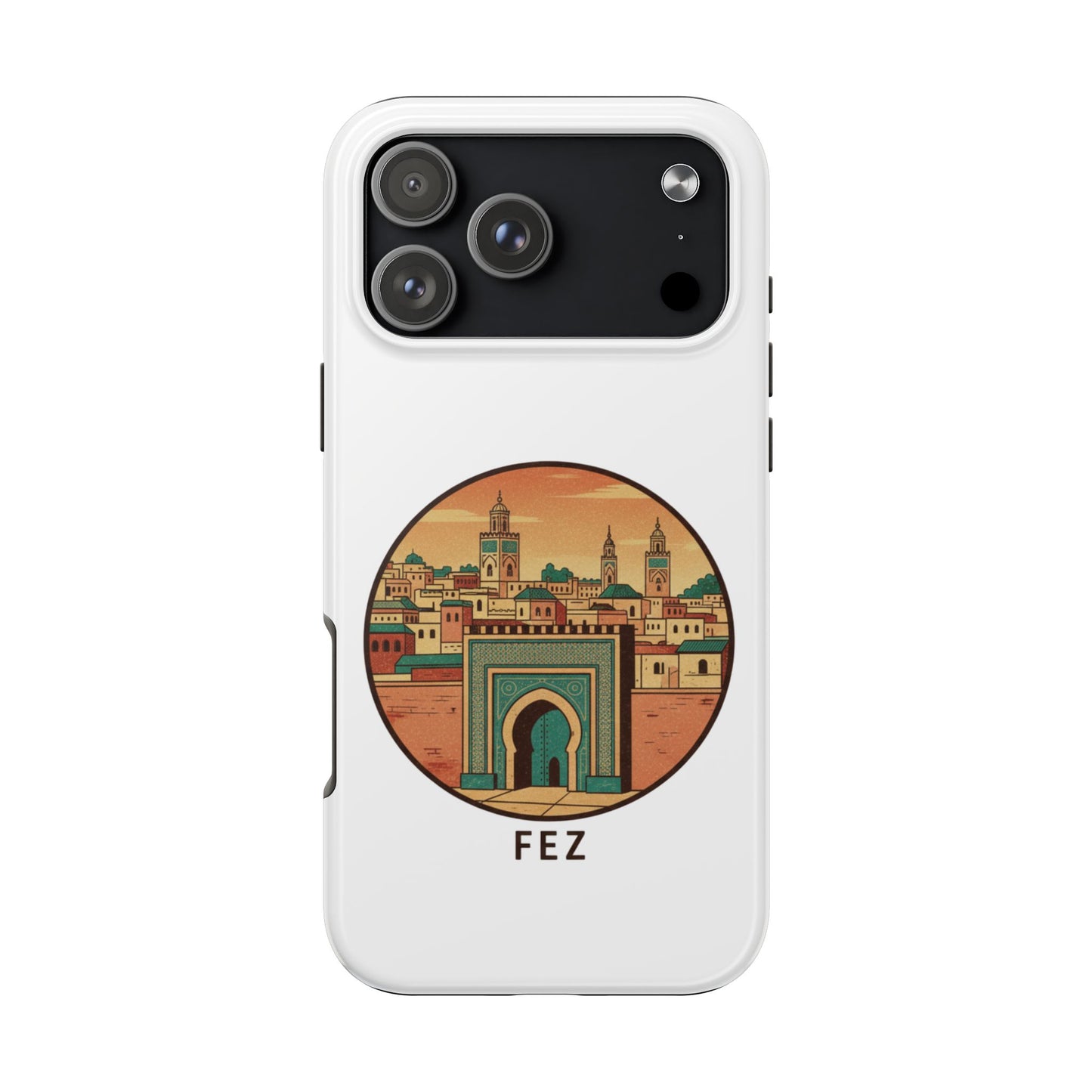 Étui de téléphone résistant Fez City — Étui de téléphone de voyage motif arche marocaine