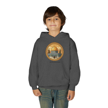 Jerusalem Dome Youth Hoodie – Vintage Dome of the Rock Graphic
