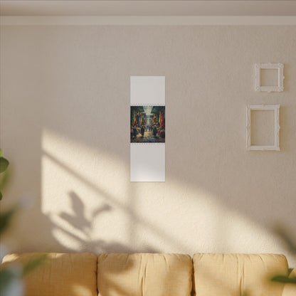 Middle Eastern Market Matte Canvas Wall Art — Colorful Bazaar Street Scene