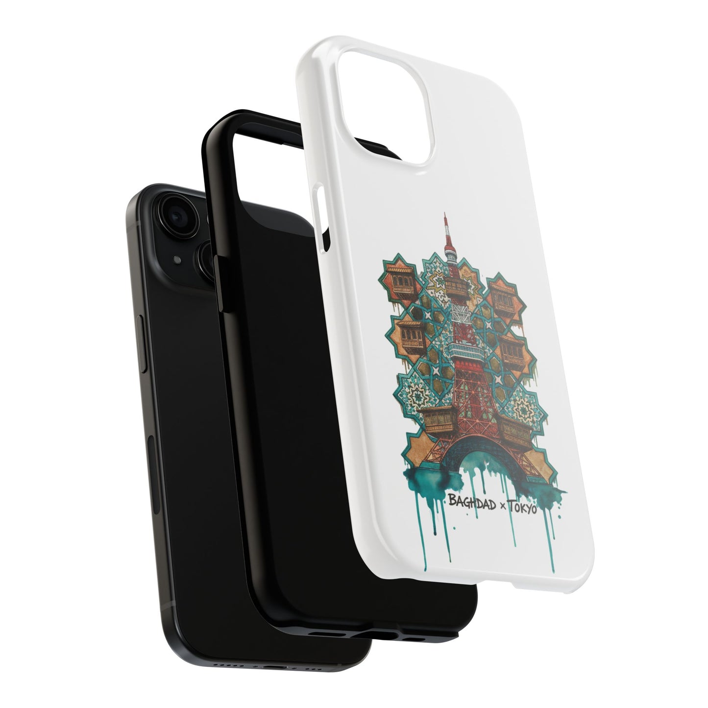 Coque de téléphone résistante — Illustration fusion Bagdad x Tokyo