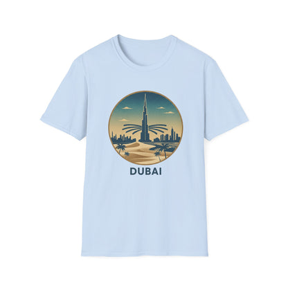 Dubai Skyline T-Shirt – Vintage Burj Khalifa Travel Tee