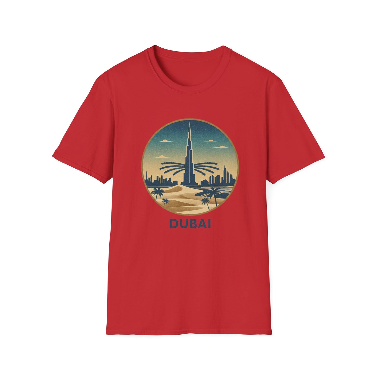 Dubai Skyline T-Shirt – Vintage Burj Khalifa Travel Tee