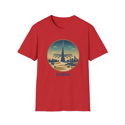 Dubai Skyline T-Shirt – Vintage Burj Khalifa Travel Tee