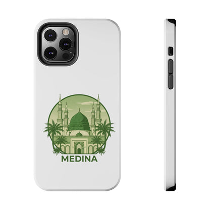 Medina Mosque Tough Phone Case – Islamic Landmark Green Phone Cover