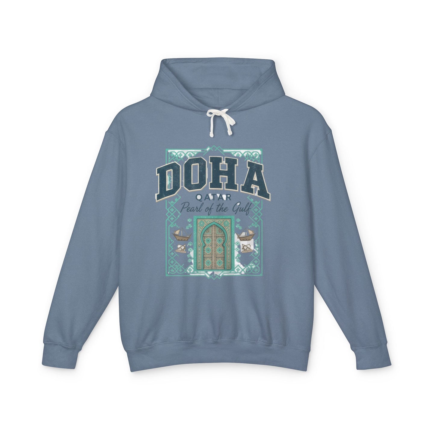 Doha Souvenir Hoodie — Qatar Pearl of the Gulf Travel Sweatshirt