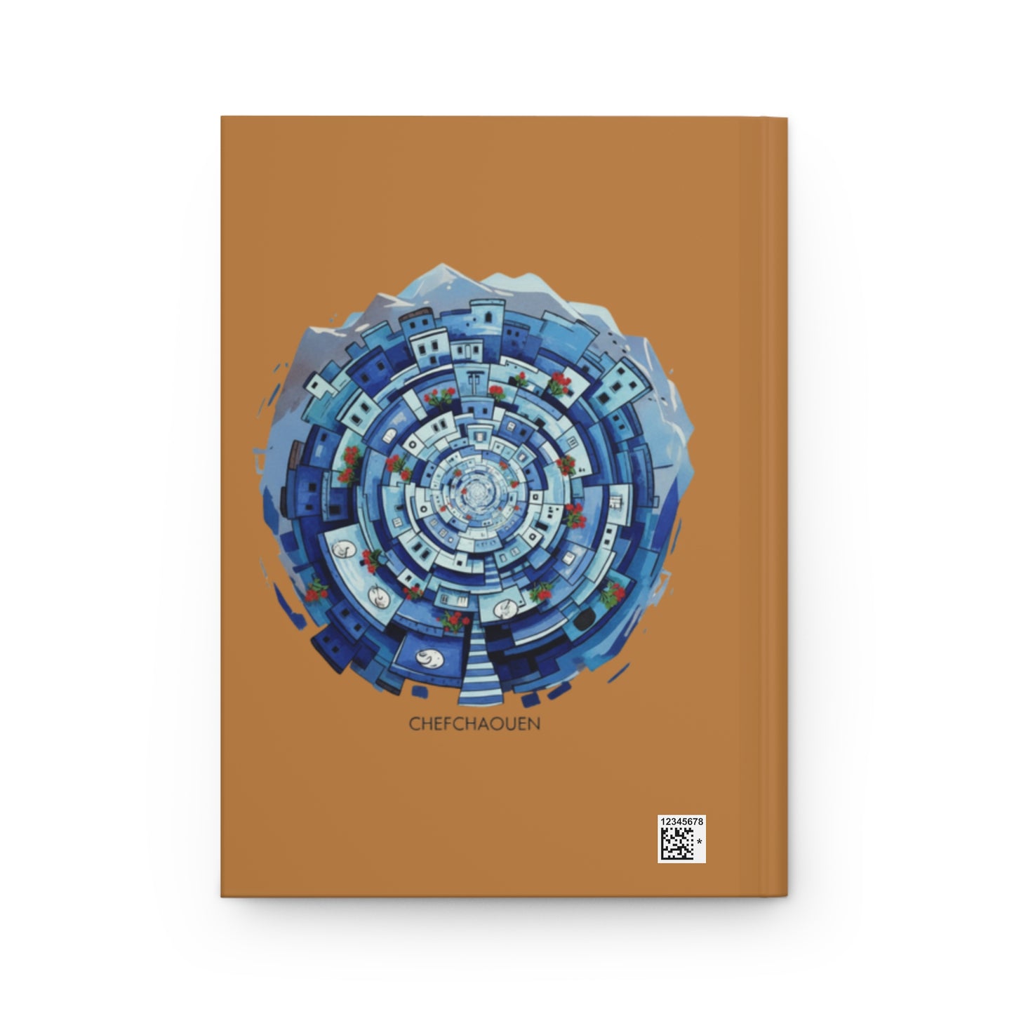 Chefchaouen Spiral Hardcover Journal — Blue Medina City Notebook
