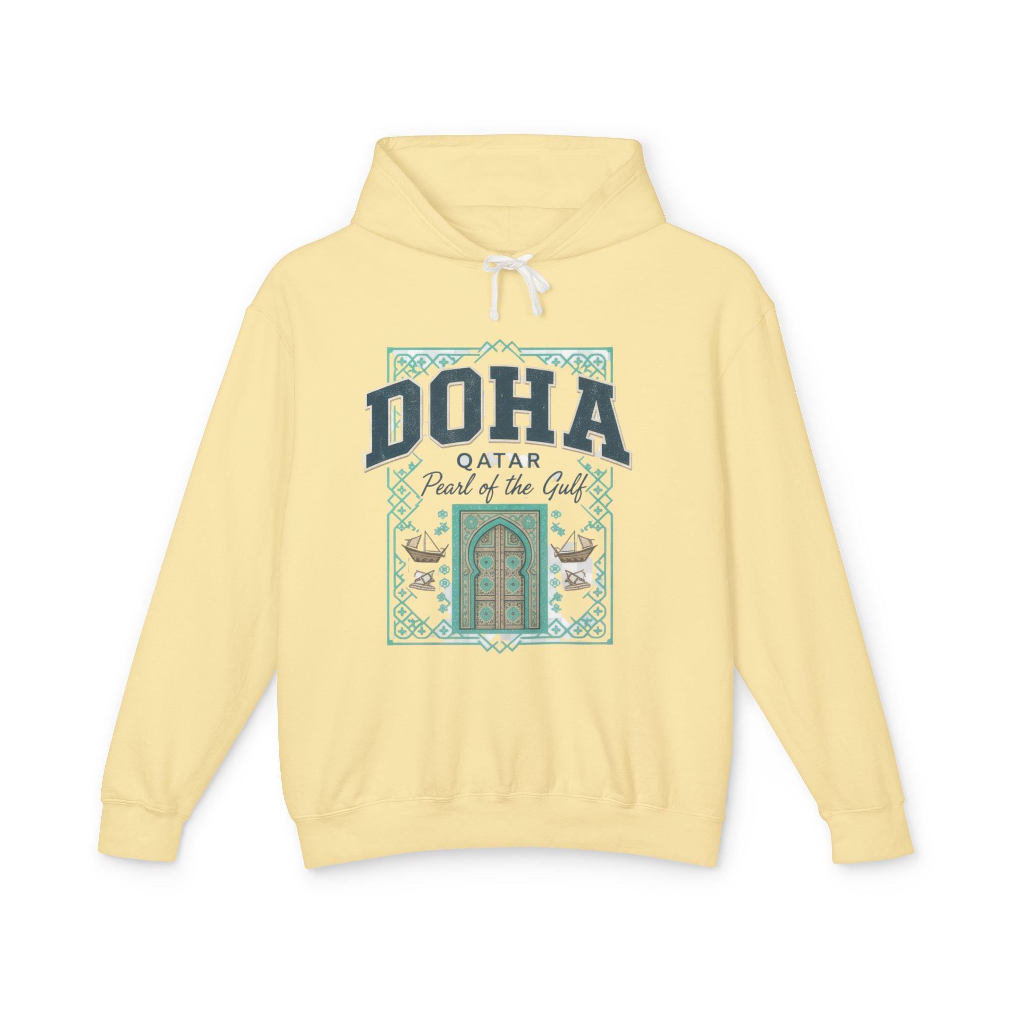 Doha Souvenir Hoodie — Qatar Pearl of the Gulf Travel Sweatshirt