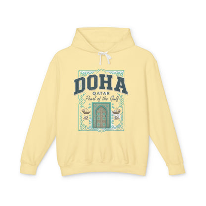 Doha Souvenir Hoodie — Qatar Pearl of the Gulf Travel Sweatshirt