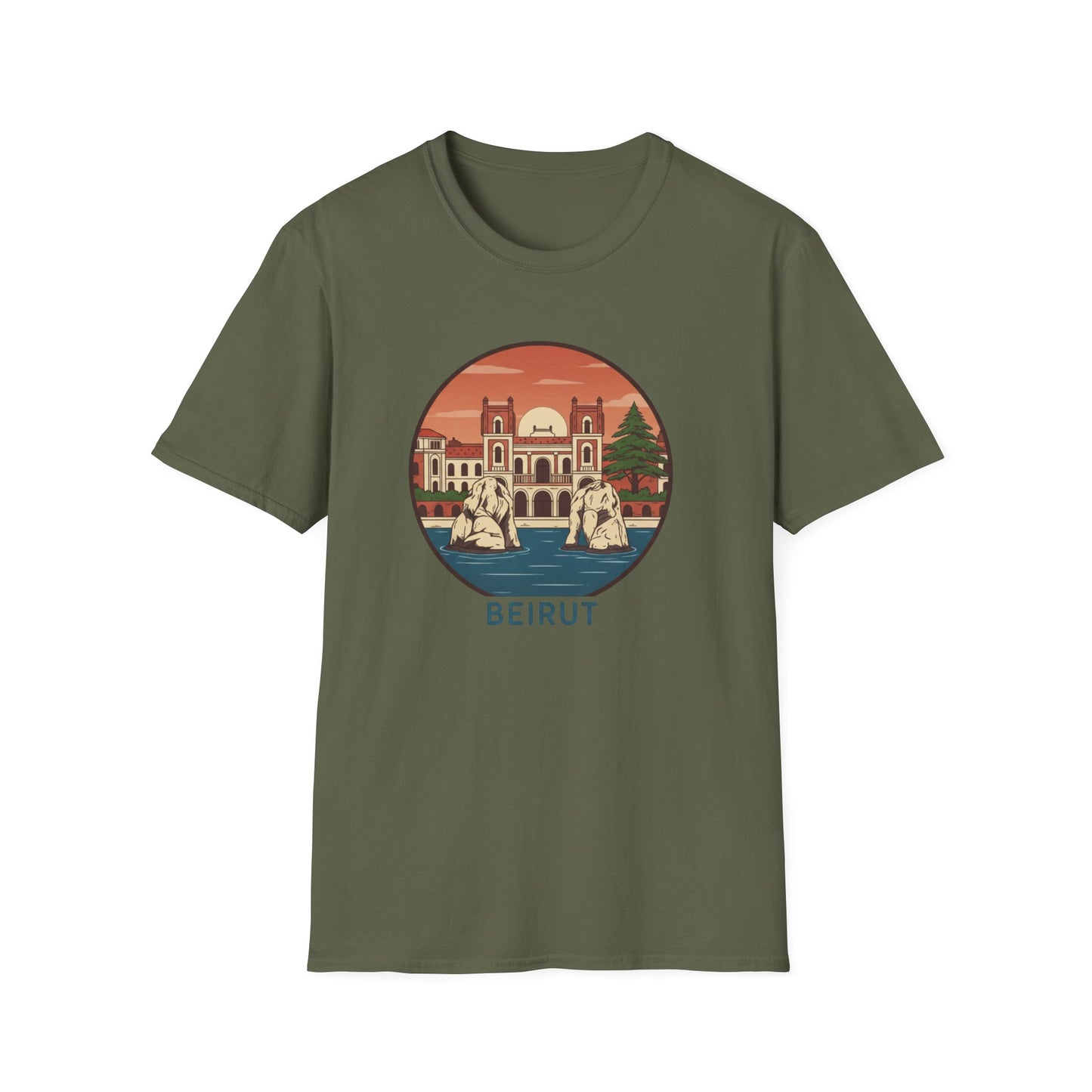 Beirut Vintage Landmark T-Shirt — Retro Cityscape Tee