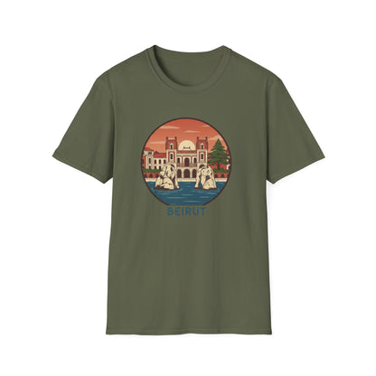 Beirut Vintage Landmark T-Shirt — Retro Cityscape Tee
