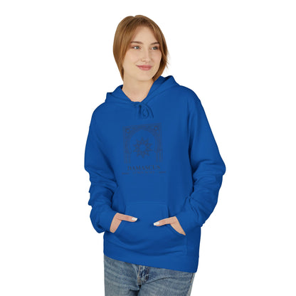 Damascus Heritage Hoodie — Minimal Middle Eastern Motif