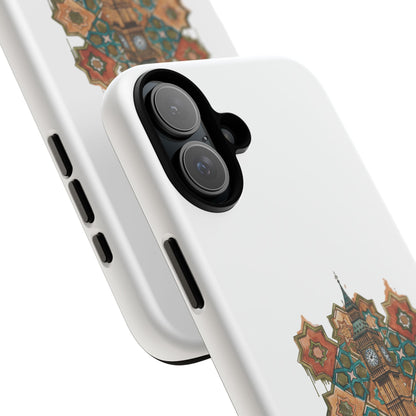 Cairo × London Phone Case — Vintage Mosaic Pyramids & Big Ben Travel Design