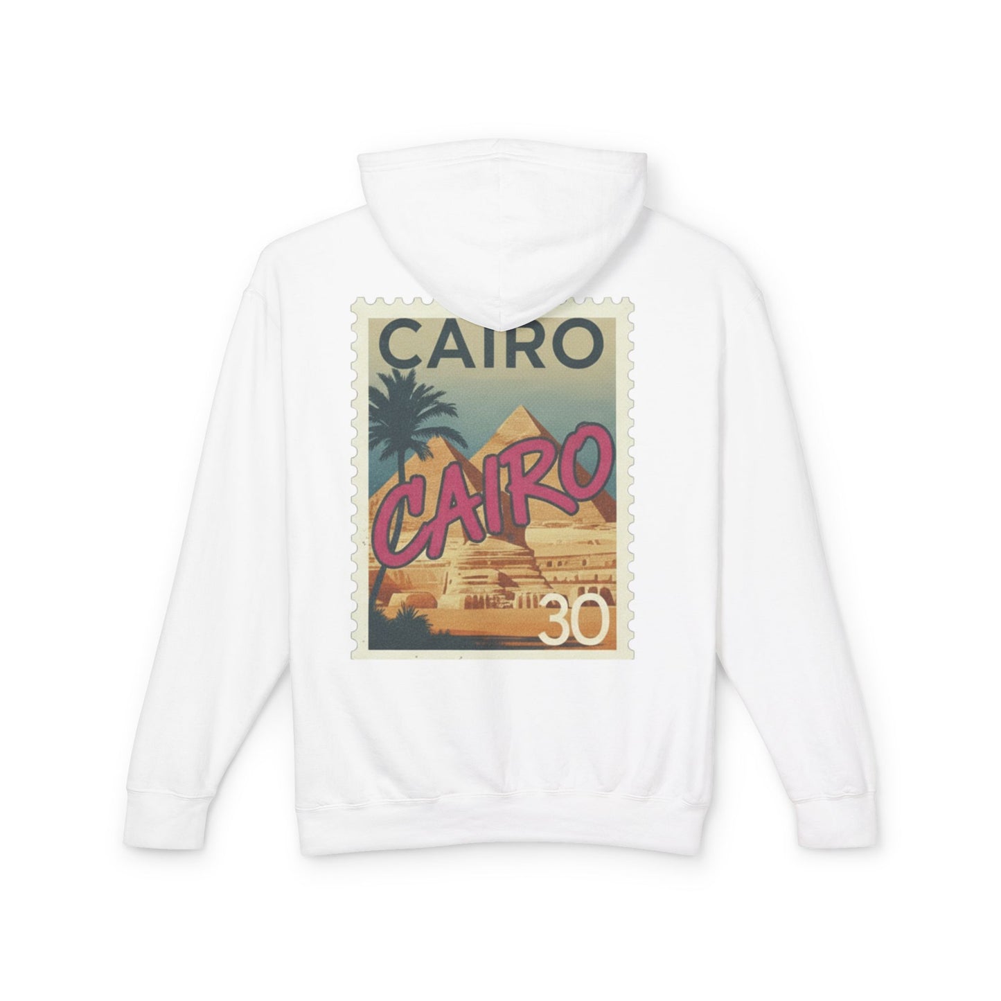 Cairo Vintage Postage Stamp Hoodie — Retro Egypt Travel Sweatshirt